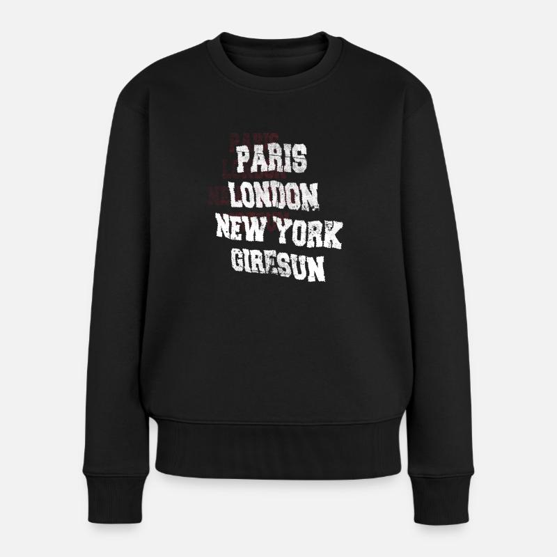 Giresun Stadt - Frauen Premium Bio Pullover - Schwarz