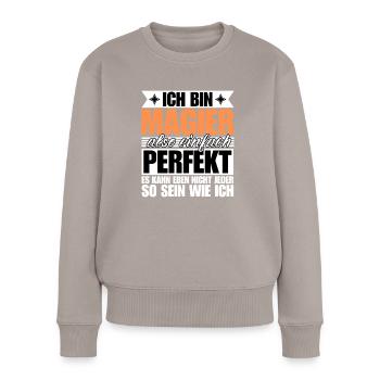 Perfekter Magier - Frauen Premium Bio Pullover - Taupe - Vorne - Julia (174cm)