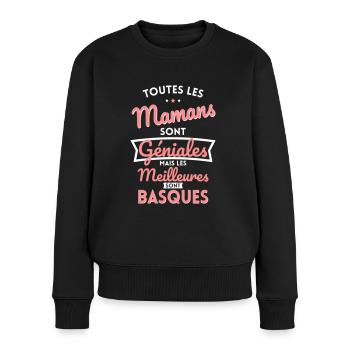 Mamans géniales les meilleures sont Basques - Pull Premium bio Femme - noir - Devant - Julia (174cm)