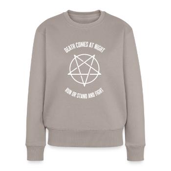 métal gothique main nuit de la mort disant crâne cadeau - Pull Premium bio Femme - taupe - Devant - Julia (174cm)