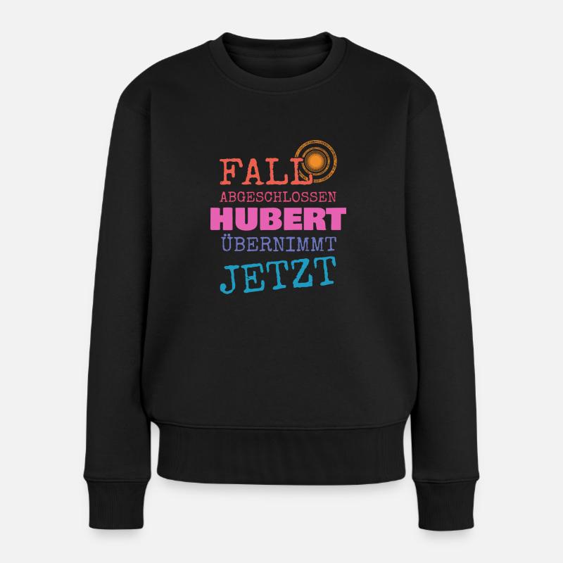 Vorname Hubert - Frauen Premium Bio Pullover - Schwarz