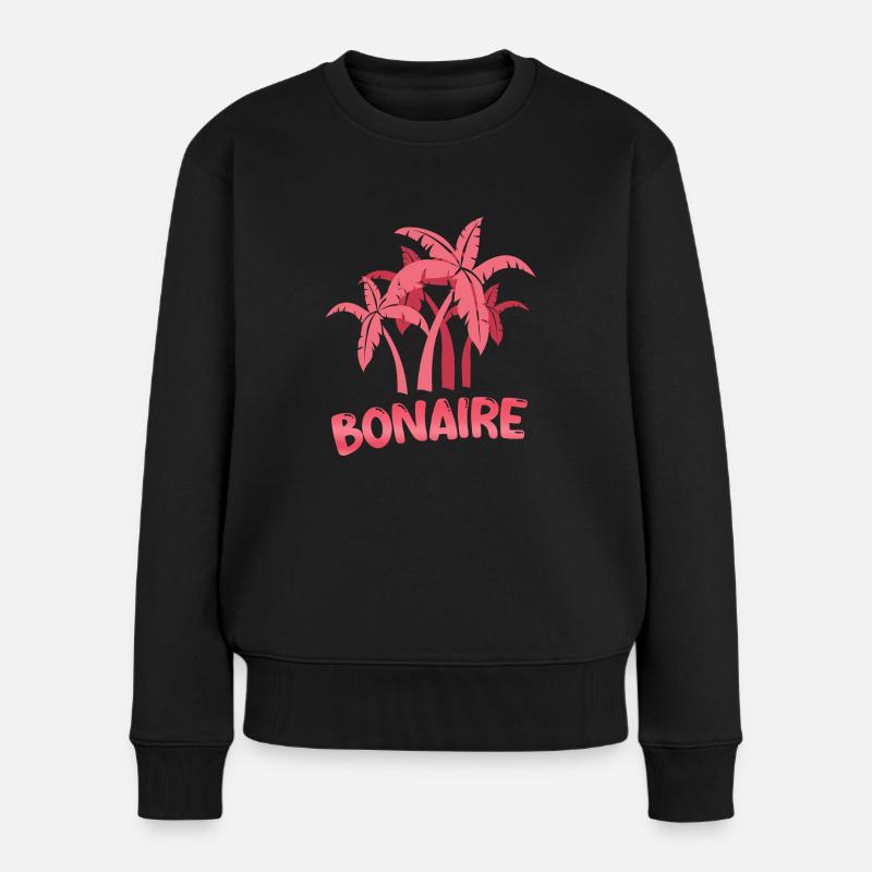 Gift for Bonaire - Women's Premium Organic Jumper - black