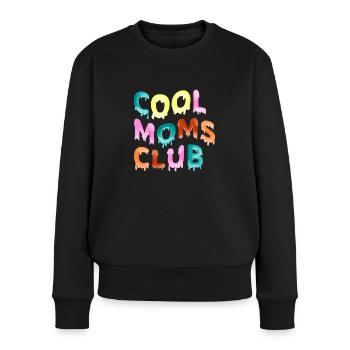 COOL MOMS CLUB T-shirt - Frauen Premium Bio Pullover - Schwarz - Vorne - Julia (174cm)