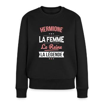 Hermione - La Femme - La Reine - La Légende - Pull Premium bio Femme - noir - Devant - Julia (174cm)