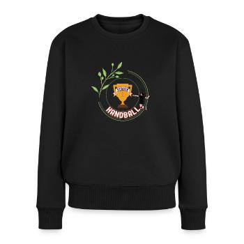 Beste Handball Spielerin Handballerin Handballer - Frauen Premium Bio Pullover - Schwarz - Vorne - Julia (174cm)