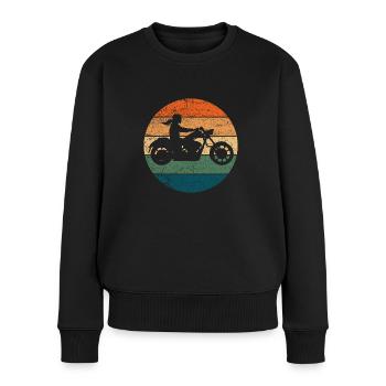 Motorcyclist Biker Motorcycle Biker - Women's Premium Organic Jumper - black - Front - Julia (174cm)
