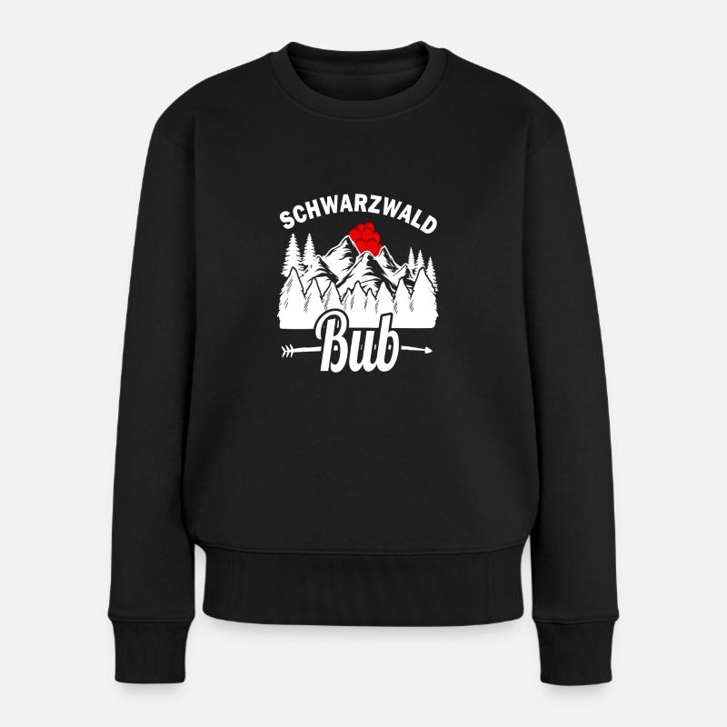 Bollenhut Schwarzwaldbub Schwarzwald - Frauen Premium Bio Pullover - Schwarz