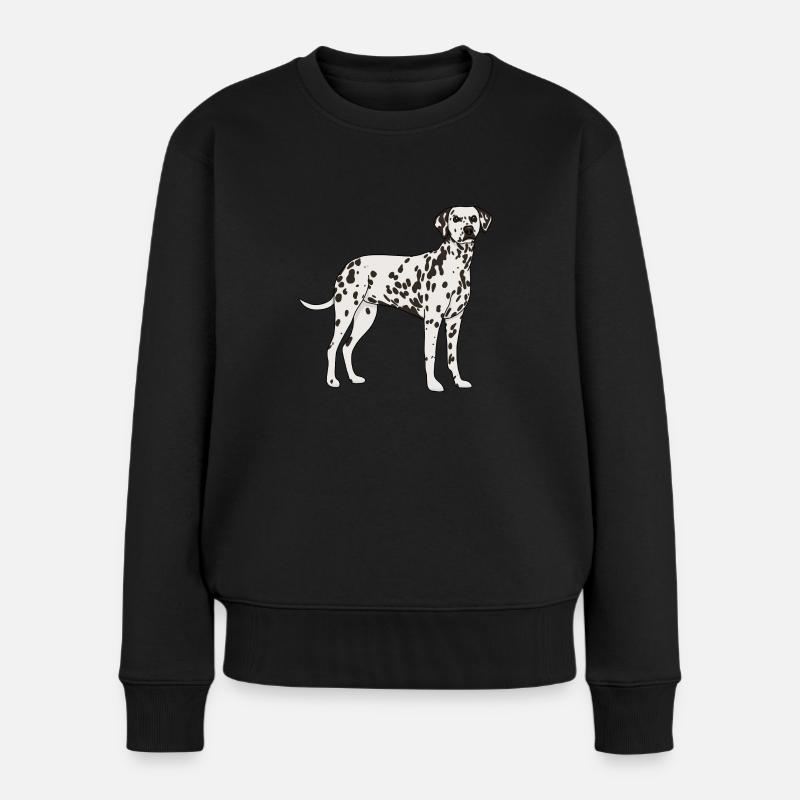Dalmatiner - Frauen Premium Bio Pullover - Schwarz