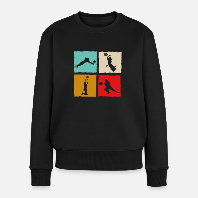 Volley Volley Vintage Rétro - Pull Premium bio Femme - noir