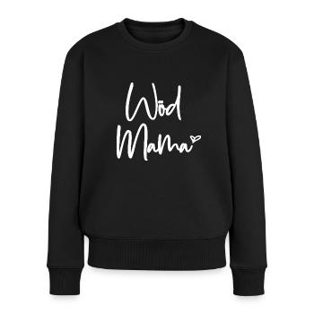 Wöd Mama Österreich Beste Mama Mutter Mutti - Frauen Premium Bio Pullover - Schwarz - Vorne - Julia (174cm)