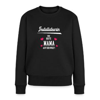 Installateurin Beste Mama Muttertag Geburtstag - Frauen Premium Bio Pullover - Schwarz - Vorne - Julia (174cm)