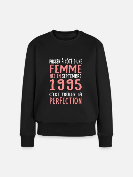 30. Geburtstag - geboren im September 1995 - Frauen Premium Bio Pullover - Schwarz