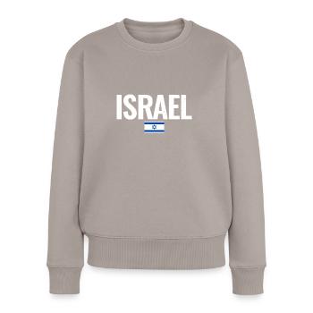 Israel Vintage Israeli Flag - Women's Premium Organic Jumper - taupe - Front - Julia (174cm)