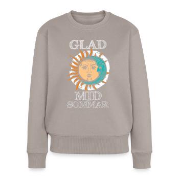 Midsommar Fest Ritual - Frauen Premium Bio Pullover - Taupe - Vorne - Julia (174cm)