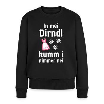 kein Dirndl Tracht Bayern - Frauen Premium Bio Pullover - Schwarz - Vorne - Julia (174cm)