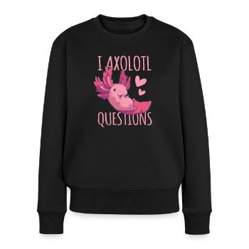 I Axolotl Questions Cute Axolotl T-Shirt - Pull Premium bio Femme - noir - Devant - Julia (174cm)