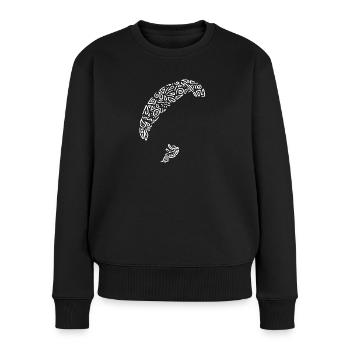 Paragleiter Ornamente - Pull Premium bio Femme - noir - Devant - Julia (174cm)