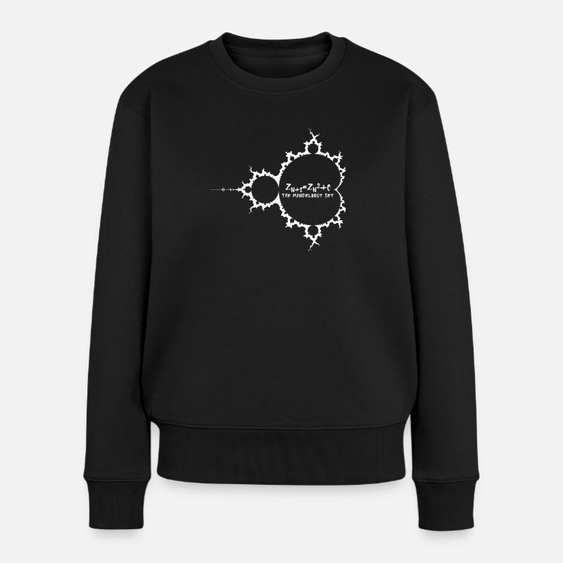 Fraktal Matheformel Mandelbrot Apfelmännchen weiss - Frauen Premium Bio Pullover - Schwarz