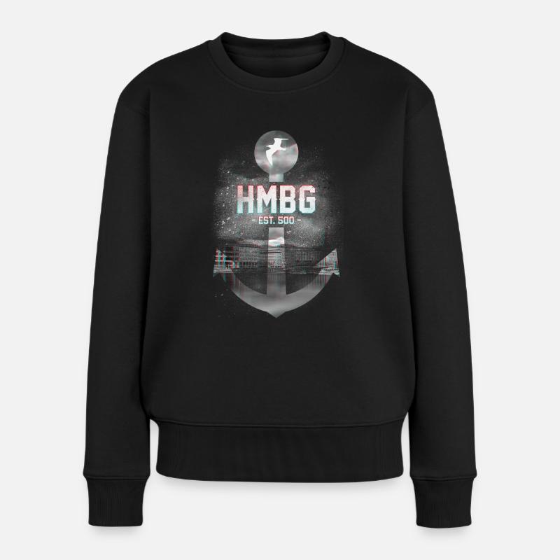 HAMBOURG - Pull Premium bio Femme - noir