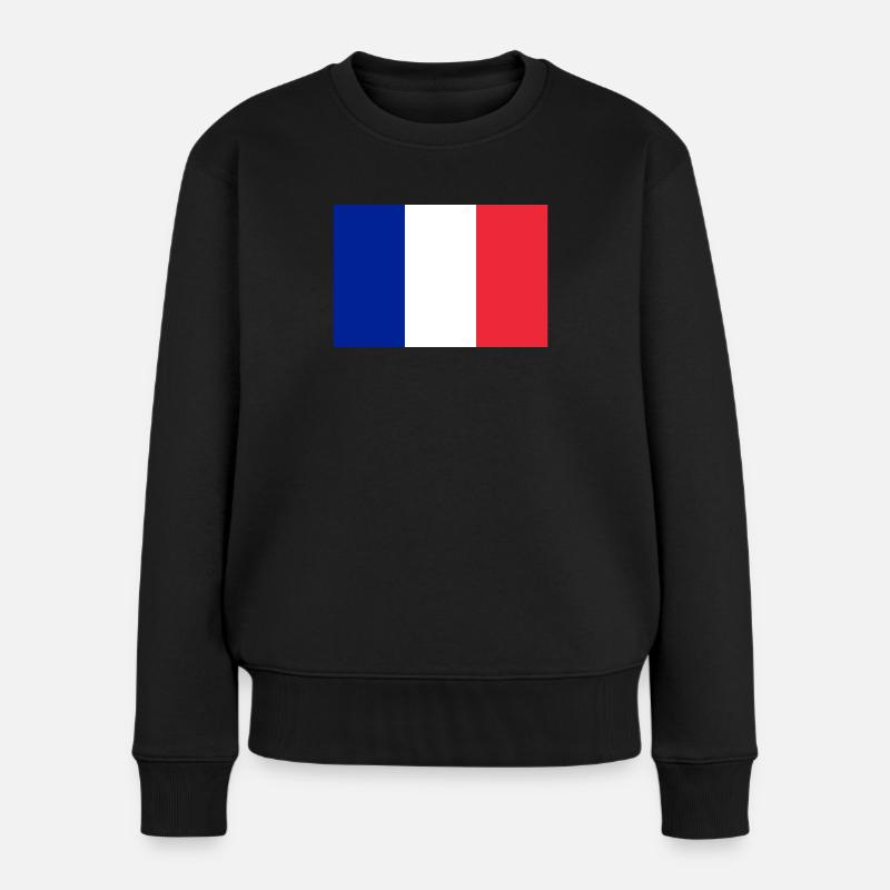 France drapeau français drapeau - Pull Premium bio Femme - noir
