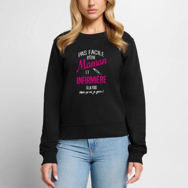 Mutter und Krankenschwester Muttertag Frauen Premium Bio Pullover
