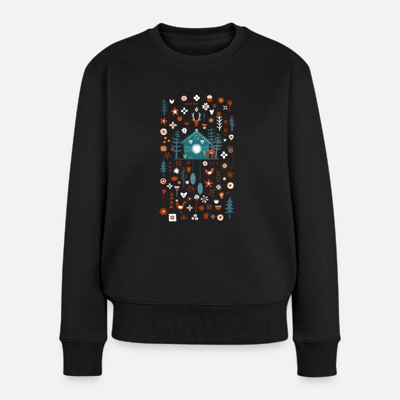 Cuckoo Clock - Women's Premium Organic Jumper - black