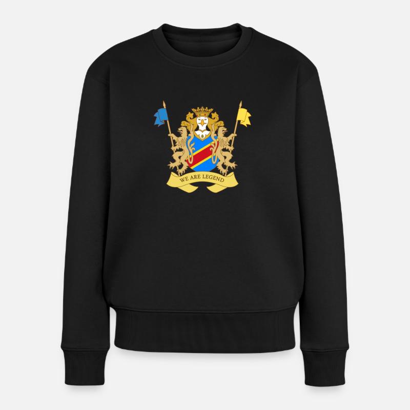 BLAZON DRC - Women's Premium Organic Jumper - black