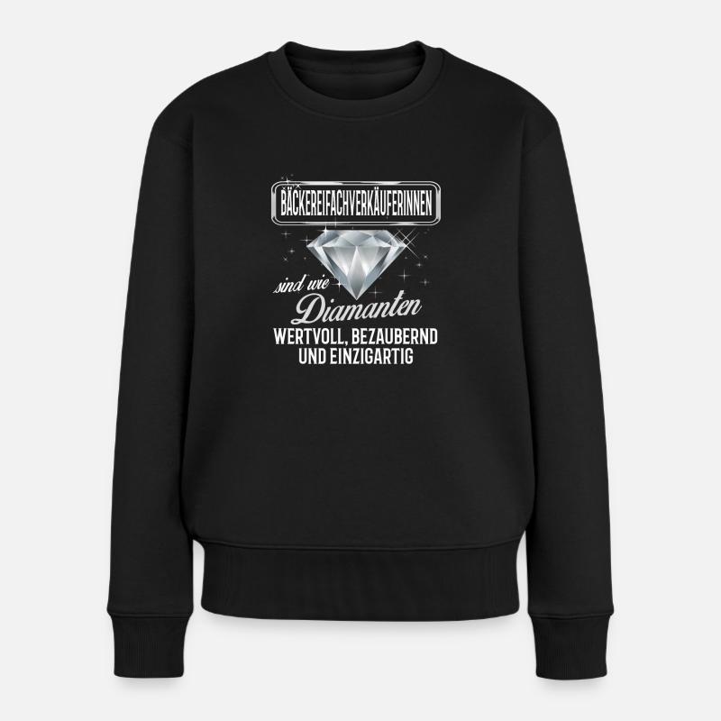 Bäckereifachverkäuferin Bäckerin Geschenk Bäckerei - Frauen Premium Bio Pullover - Schwarz
