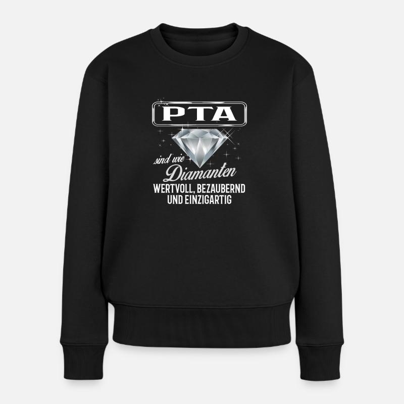 PTA - DM - Frauen Premium Bio Pullover - Schwarz