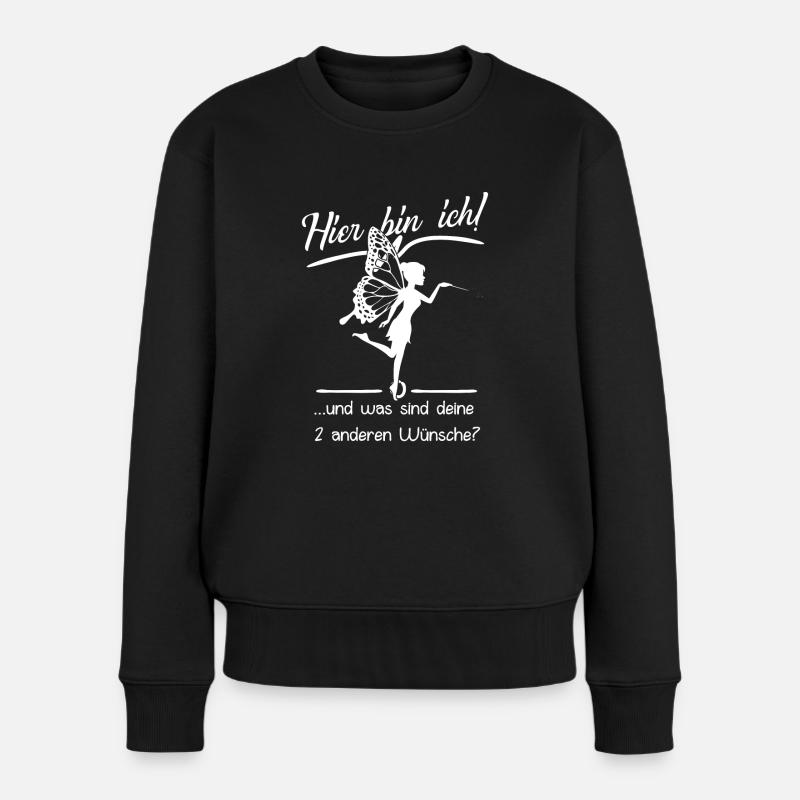 Wunsch Fee - Frauen Premium Bio Pullover - Schwarz