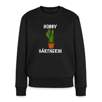 Hobby Gärtnerin Pflanze das Gärtnerin Shirt - Frauen Premium Bio Pullover - Schwarz - Vorne - Julia (174cm)