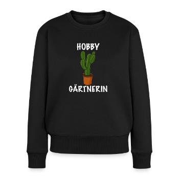 Hobby Gärtnerin Pflanze das Gärtnerin Shirt - Frauen Premium Bio Pullover - Schwarz - Vorne - Julia (174cm)
