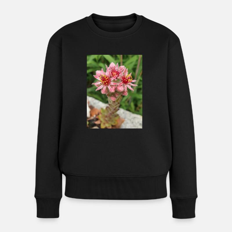 liveforever auch Henne und Küken Sempervivum - Frauen Premium Bio Pullover - Schwarz