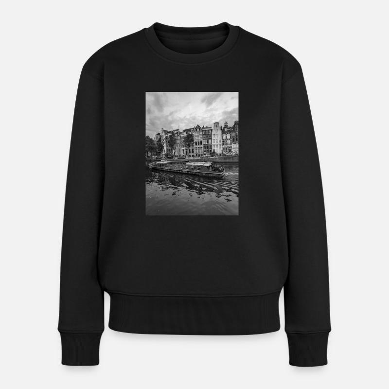 Amsterdam - Pull Premium bio Femme - noir