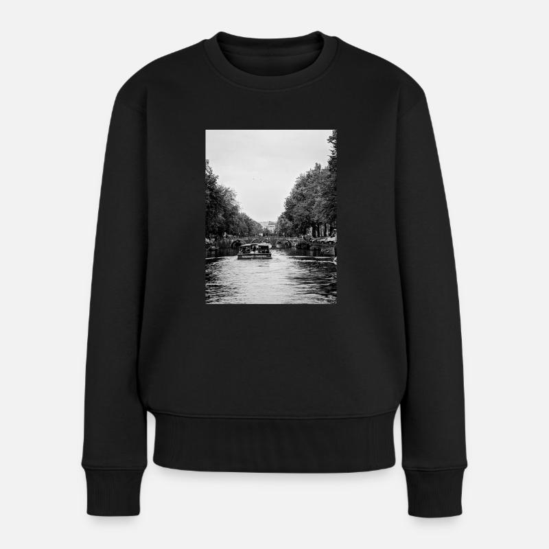 Amsterdam - Pull Premium bio Femme - noir