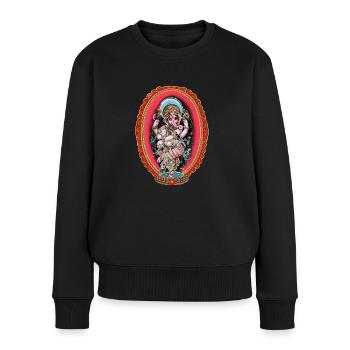 Ganesha - Pull Premium bio Femme - noir - Devant - Julia (174cm)