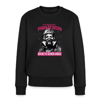 Firefighter Princess T-Shirt - Women's Premium Organic Jumper - black - Front - Julia (174cm)