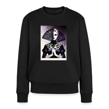 Spitze & Lügen - Frauen Premium Bio Pullover - Schwarz - Vorne - Julia (174cm)