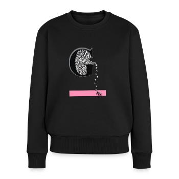 Gone in Bewegung vergangen verloren - Frauen Premium Bio Pullover - Schwarz - Vorne - Julia (174cm)