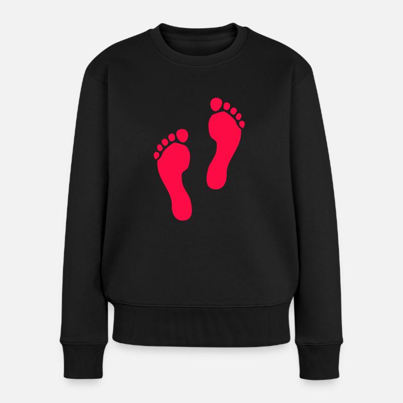 Abdrücke - Frauen Premium Bio Pullover - Schwarz