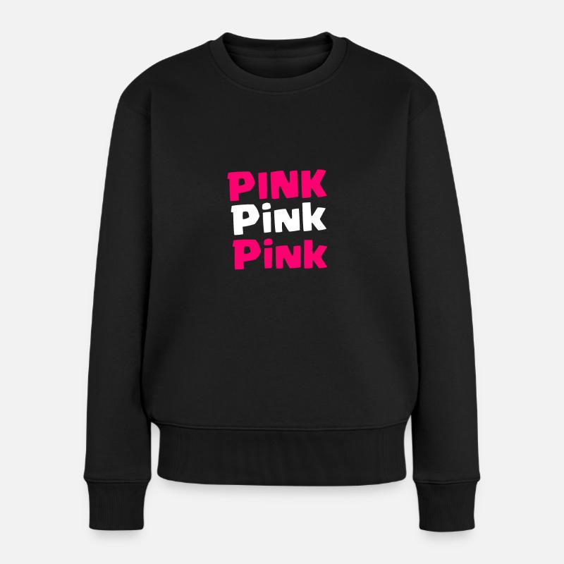 Pink - Women's Premium Organic Jumper - black