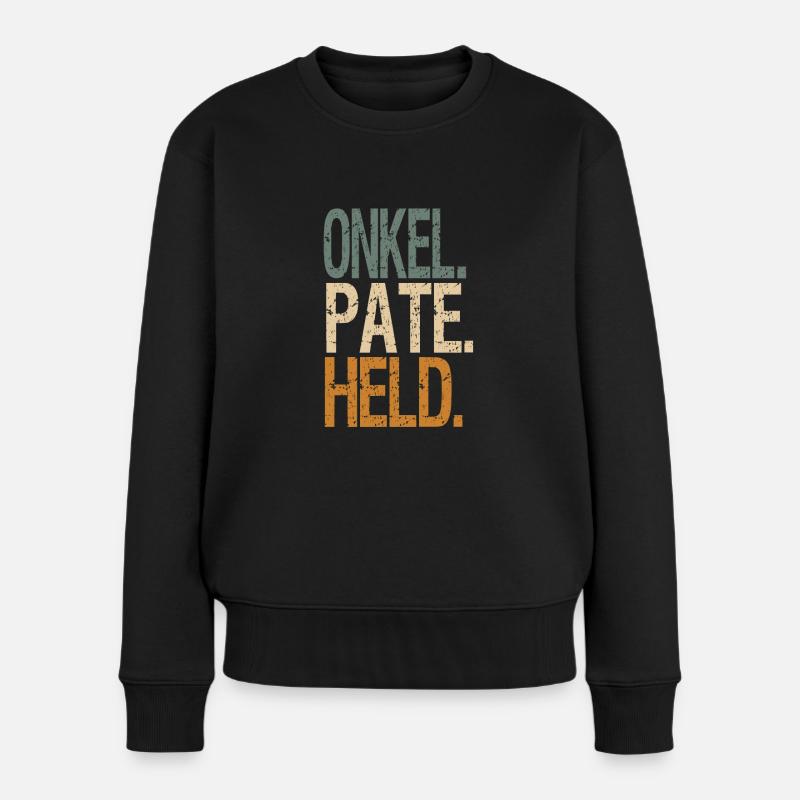 Onkel Pate Held - Frauen Premium Bio Pullover - Schwarz