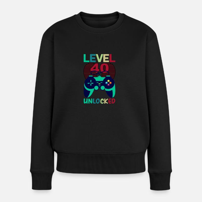 Niveau 40 débloqué - Pull Premium bio Femme - noir