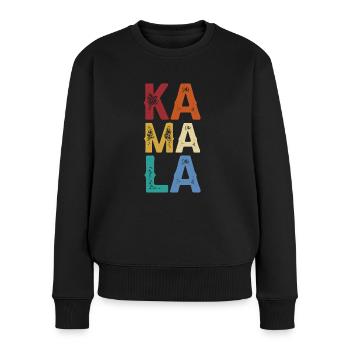 Kamala Harris Vintage - Women's Premium Organic Jumper - black - Front - Julia (174cm)