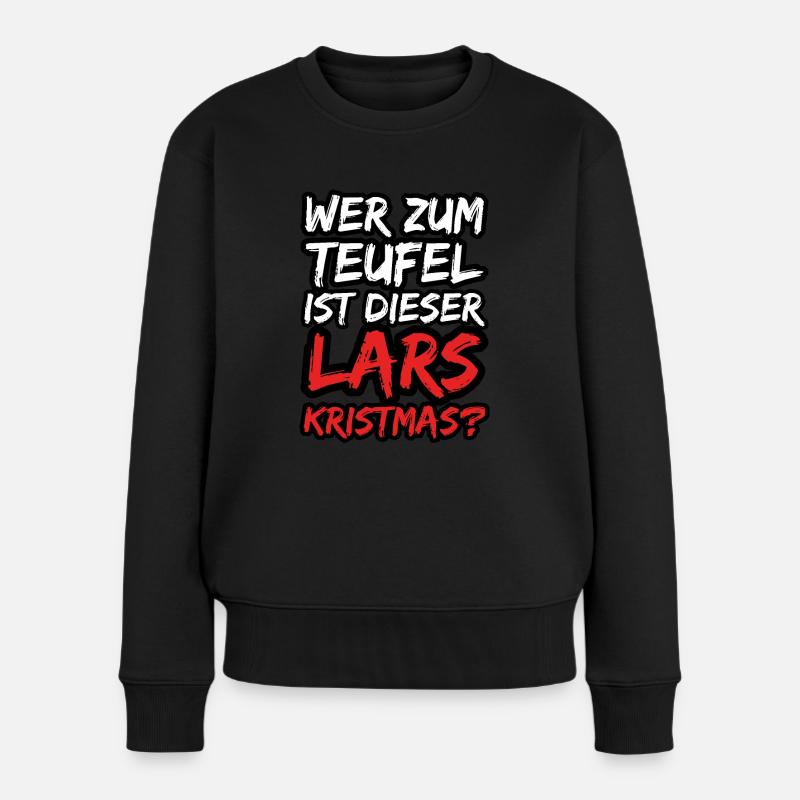 Lars Kristmas - Frauen Premium Bio Pullover - Schwarz