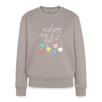 Grundschule Grundschullehrer - Frauen Premium Bio Pullover - Taupe - Vorne - Julia (174cm)