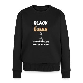 Schach Spruch Geschenk Schachmatt Queens Gambit - Frauen Premium Bio Pullover - Schwarz - Vorne - Julia (174cm)