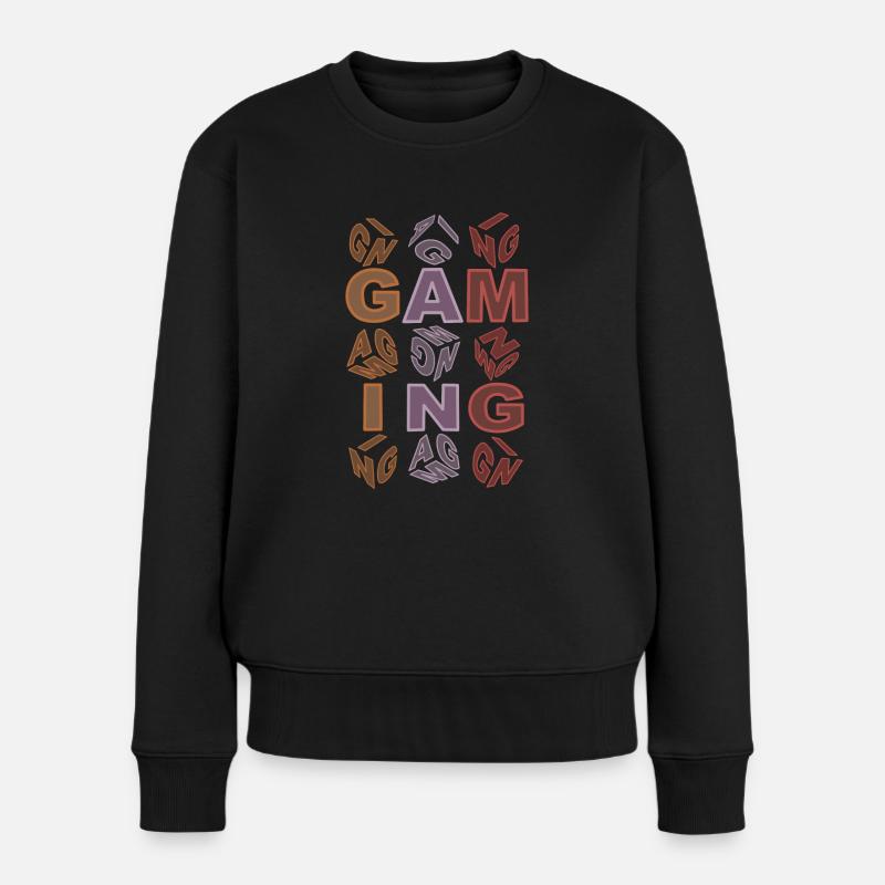 Gaming-colorful-scene - Frauen Premium Bio Pullover - Schwarz