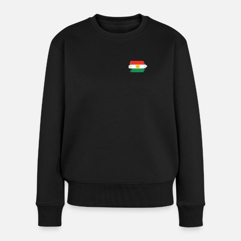 Kurdistan drapeau De la poitrine Kurde Kurde - Pull Premium bio Femme - noir