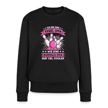 Kegeln Kegler Kegel Oma Kegelbahn Kegeltour - Frauen Premium Bio Pullover - Schwarz - Vorne - Julia (174cm)